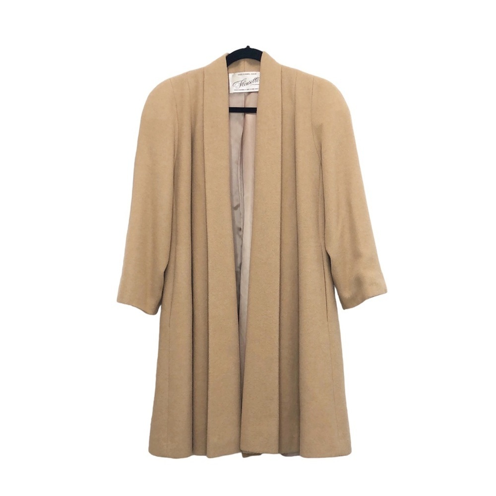 Fleurette of California Vintage Camel Hair Beige Long Trench Coat